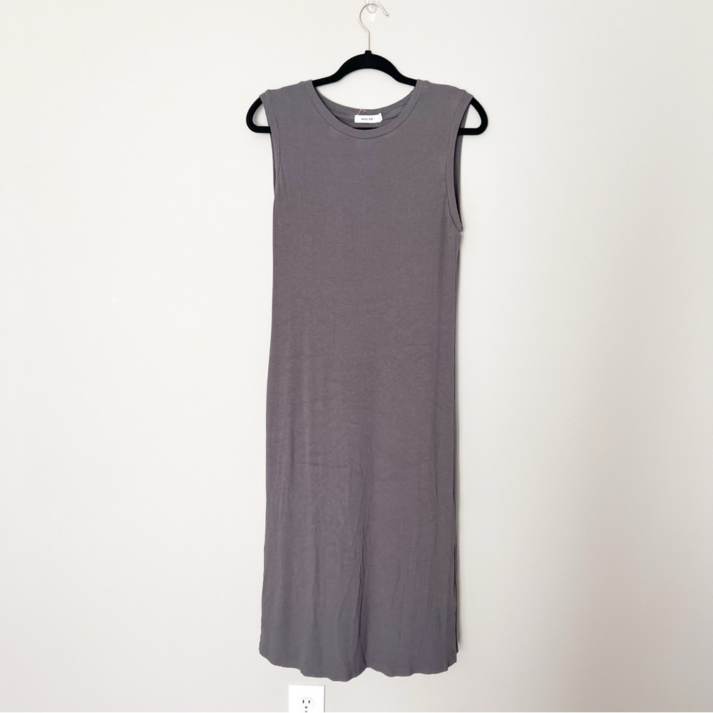 Mod Ref Ribbed Bodycon Dress Sleeveless Layering Piece Large